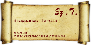 Szappanos Tercia névjegykártya